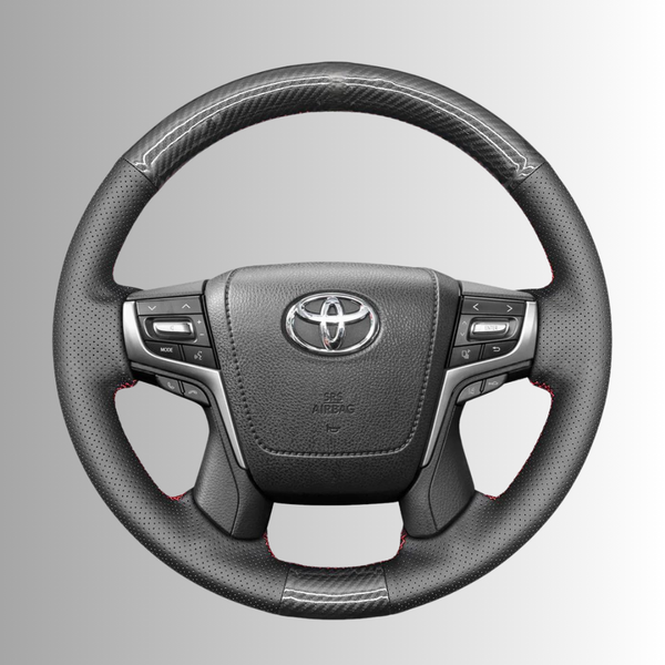 Steering Wheel Cover wrap for Toyota Land Cruiser 2015-2020 / Land Cruiser Prado 2017-2020 / Crown 2012-2018