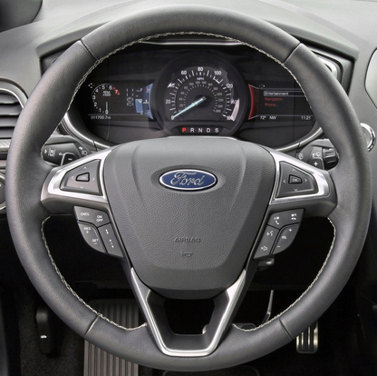 Steering Wheel Cover Wrap for Ford Edge Fusion Galaxy Mondeo S-Max 2013-2024